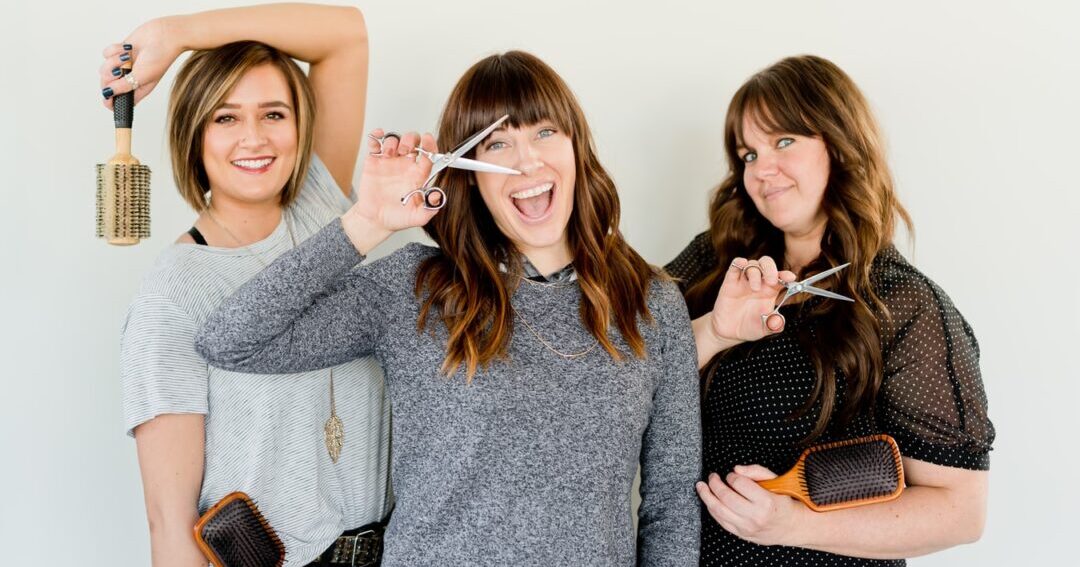 3 woman in a Hair Salon