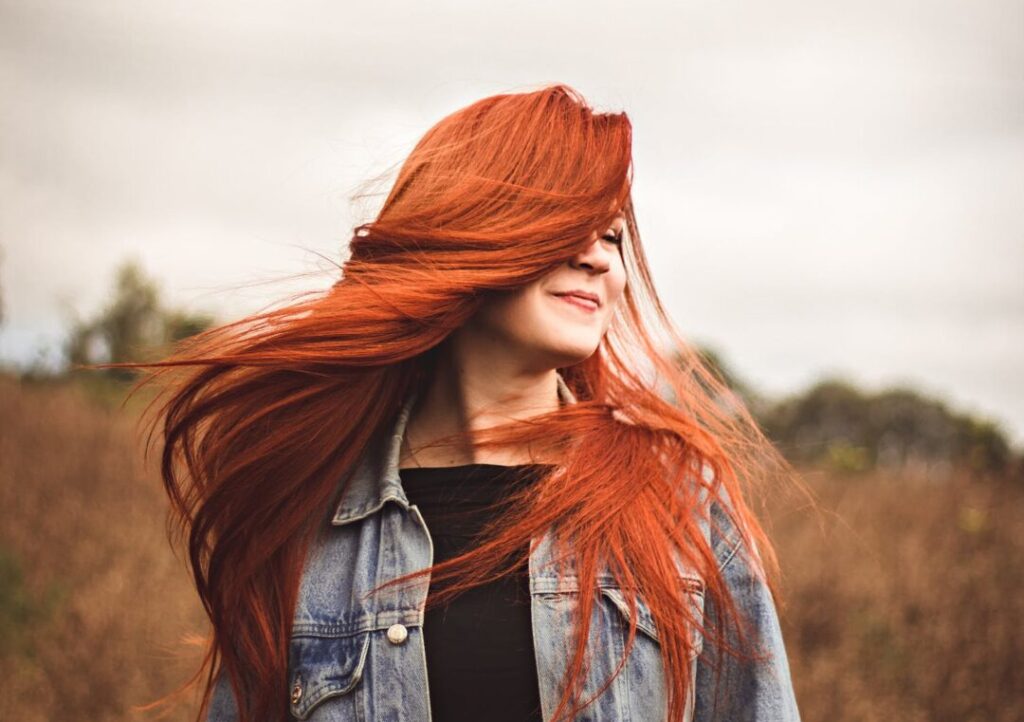 beautiful woman with red hair