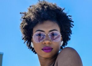 woman with an AFRO HAIR