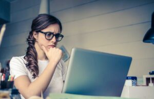 woman browsing the internet