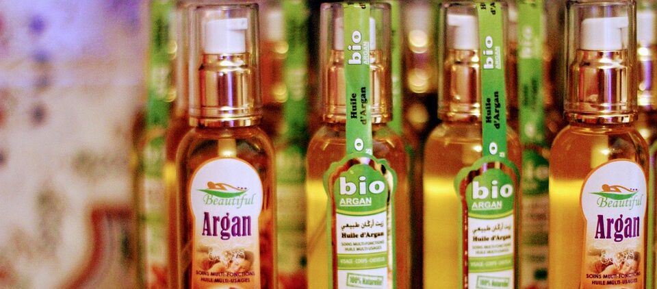 bottles of argan oil