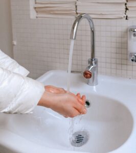 wash hands water nail argan